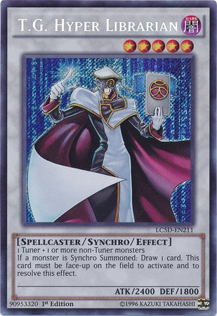 T.G. Hyper Librarian - LC5D-EN211 - Secret Rare - 1st Edition available at 401 Games Canada