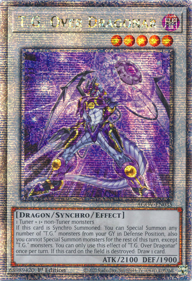 T.G. Over Dragonar - AGOV-EN035 - Quarter Century Secret Rare - 1st Edition available at 401 Games Canada