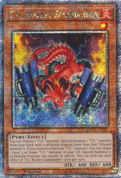 T.G. Rocket Salamander - AGOV-EN003 - Quarter Century Secret Rare - 1st Edition available at 401 Games Canada