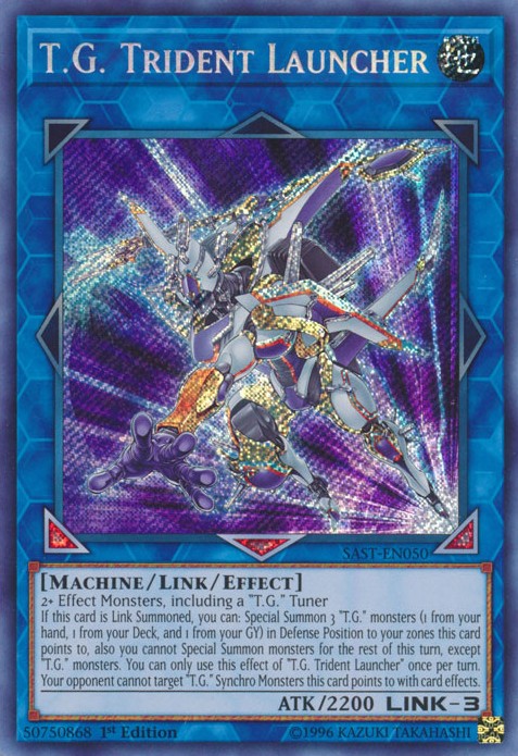 T.G. Trident Launcher - SAST-EN050 - Secret Rare - 1st Edition available at 401 Games Canada