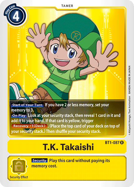 T.K. Takaishi - BT1-087 - Rare available at 401 Games Canada