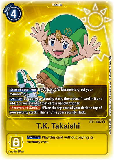 T.K. Takaishi (Box Topper) - BT1-087 - Rare available at 401 Games Canada