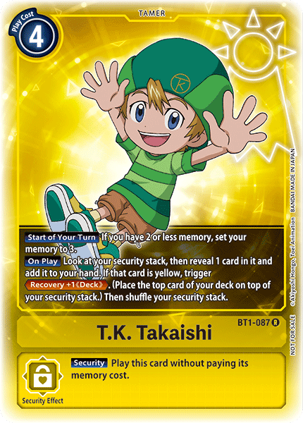 T.K. Takaishi (Box Topper) - BT1-087 - Rare available at 401 Games Canada