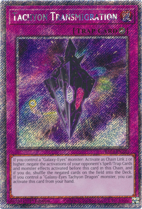 Tachyon Transmigration (Platinum Secret Rare) - RA04-EN220 - Platinum Secret Rare - 1st Edition