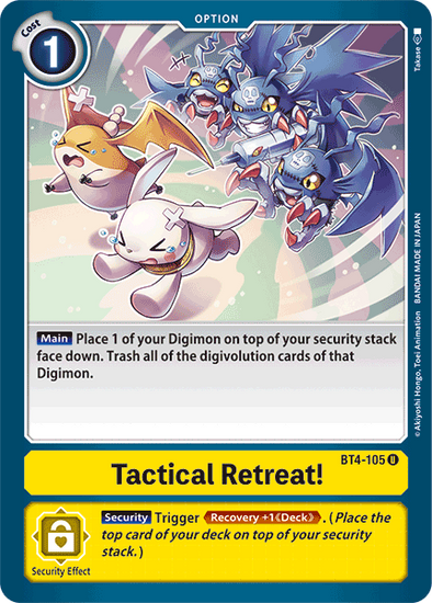 Tactical Retreat! - BT4-105 - Uncommon available at 401 Games Canada