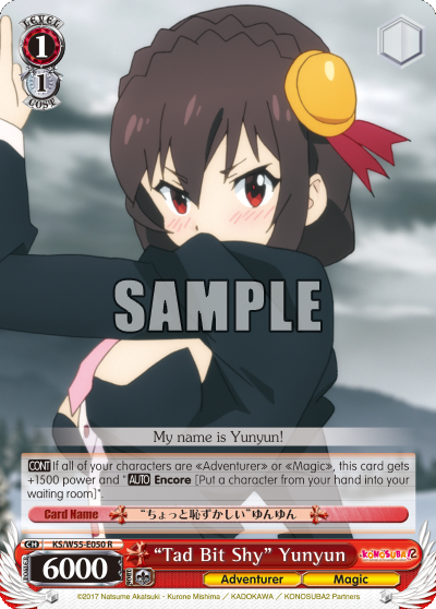 "Tad Bit Shy" Yunyun - KS/W55-E050 - Rare available at 401 Games Canada