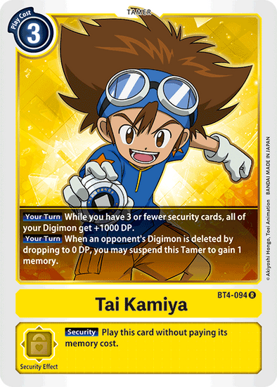 Tai Kamiya - BT4-094 - Rare available at 401 Games Canada