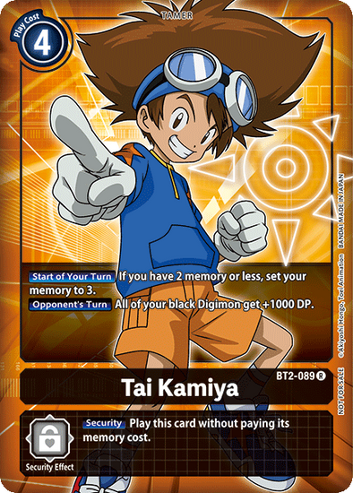 Tai Kamiya (Box Topper) - BT2-089 - Rare available at 401 Games Canada