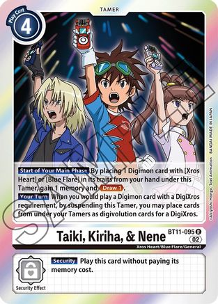 Taiki, Kiriha, & Nene - BT11-095 - Rare available at 401 Games Canada