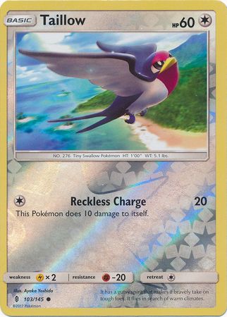 Taillow - 103/145 - Common - Reverse Holo available at 401 Games Canada