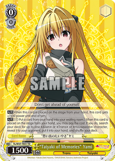 "Taiyaki of Memories" Yami - TL/W37-TE01 - Trial Deck available at 401 Games Canada