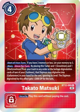 Takato Matsuki - BT12-089 - Rare available at 401 Games Canada