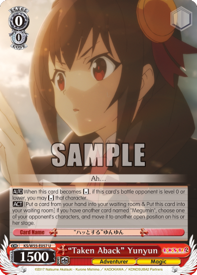 "Taken Aback" Yunyun - KS/W55-E057 - Uncommon available at 401 Games Canada