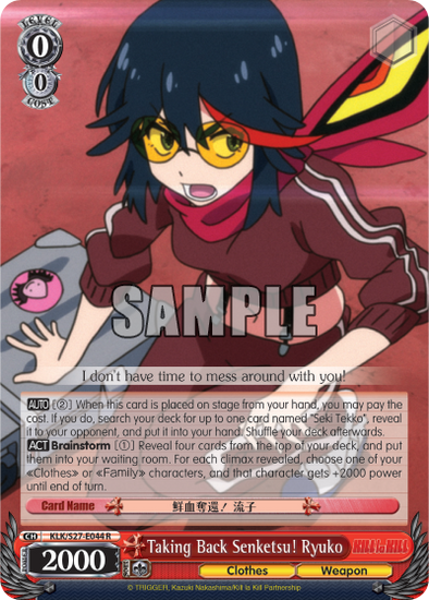 Taking Back Senketsu! Ryuko - KLK/S27-E044 - Rare available at 401 Games Canada