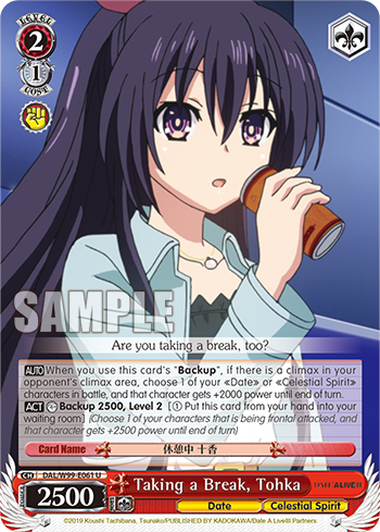 Taking a Break, Tohka - DAL/W99-E061 - Uncommon available at 401 Games Canada