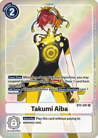 Takumi Aiba (Box Topper) - BT5-091 - Rare available at 401 Games Canada