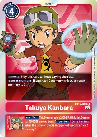 Takuya Kanbara - BT12-088 - Rare available at 401 Games Canada