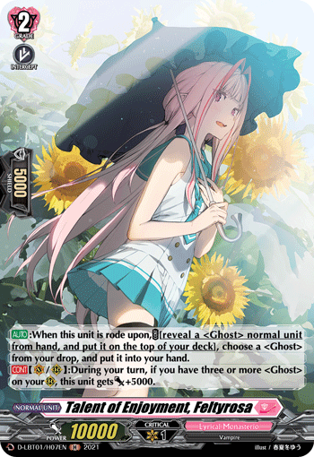 Talent of Enjoyment, Feltyrosa - D-LBT01/H07 - Holo Rare available at 401 Games Canada