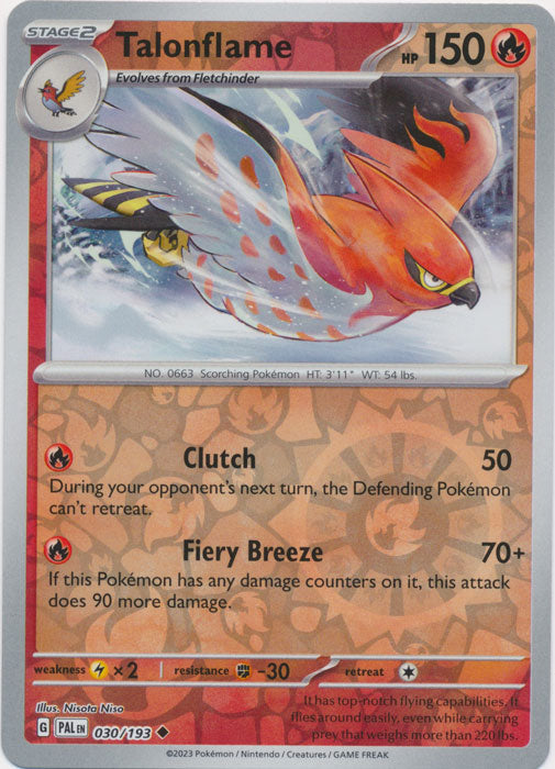 Talonflame - 030/193 - Uncommon - Reverse Holo available at 401 Games Canada