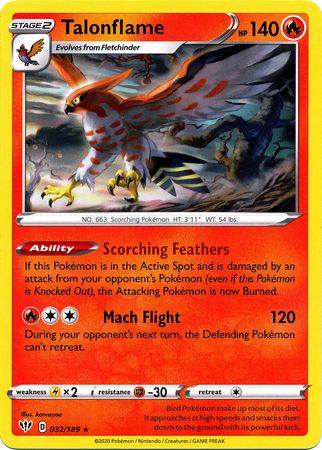 Talonflame - 032/189 - Rare available at 401 Games Canada