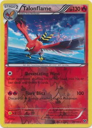 Talonflame - 28/146 - Holo Rare - Reverse Holo available at 401 Games Canada