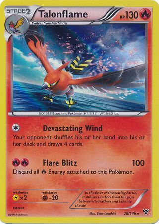 Talonflame - 28/146 - Holo Rare available at 401 Games Canada