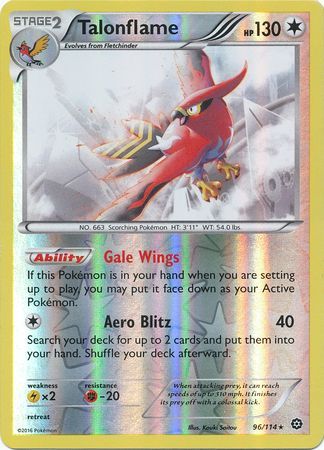 Talonflame - 96/114 - Rare - Reverse Holo available at 401 Games Canada