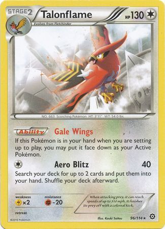 Talonflame - 96/114 - Rare available at 401 Games Canada