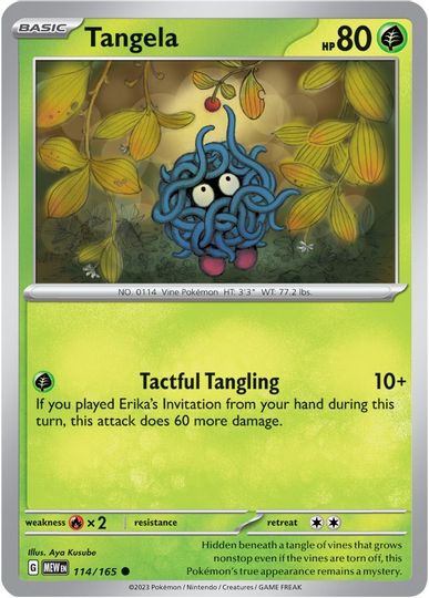 Tangela - 114/165 - Common available at 401 Games Canada
