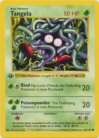 Tangela - 66/102 - Common - 1st Edition available at 401 Games Canada