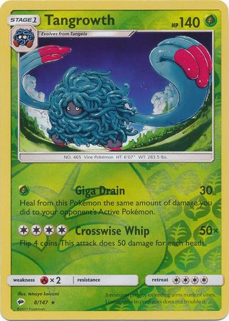 Tangrowth - 8/147 - Rare - Reverse Holo available at 401 Games Canada