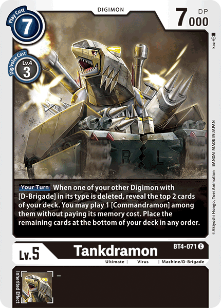 Tankdramon - BT4-071 - Common available at 401 Games Canada