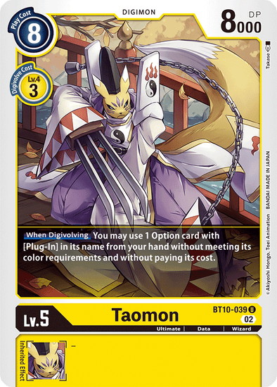 Taomon - BT10-039 - Uncommon available at 401 Games Canada