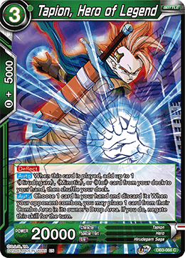 Tapion, Hero of Legend - DB3-066 - Common available at 401 Games Canada