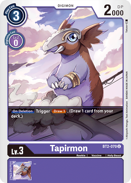 Tapirmon - BT2-070 - Uncommon available at 401 Games Canada