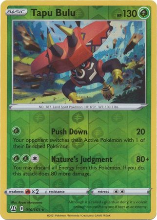 Tapu Bulu - 016/163 - Holo Rare - Reverse Holo available at 401 Games Canada