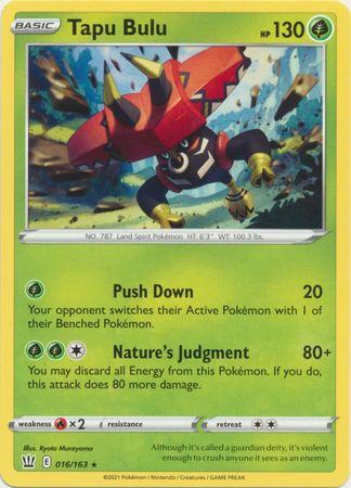 Tapu Bulu - 016/163 - Rare - Theme Deck Exclusive available at 401 Games Canada