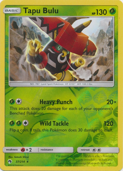 Tapu Bulu - 37/214 - Holo Rare - Reverse Holo available at 401 Games Canada