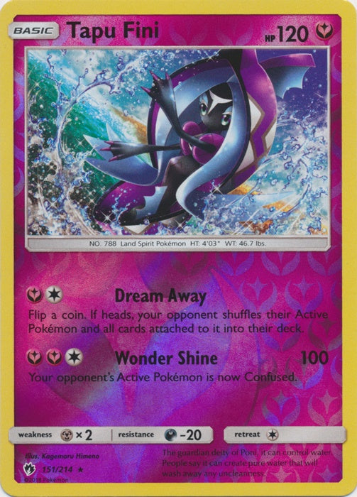 Tapu Fini - 151/214 - Holo Rare - Reverse Holo available at 401 Games Canada