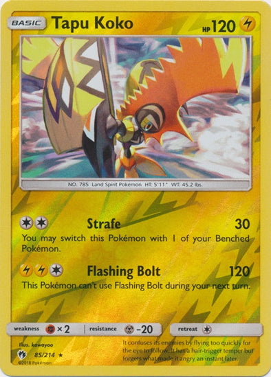 Tapu Koko - 85/214 - Holo Rare - Reverse Holo available at 401 Games Canada