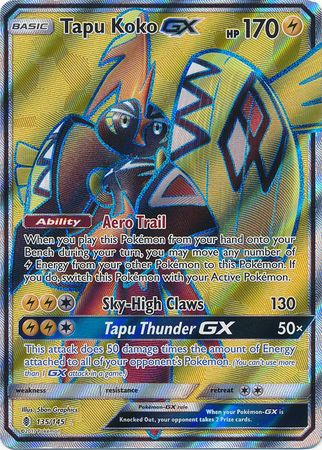 Tapu Koko GX - 135/145 - Full Art Ultra Rare available at 401 Games Canada