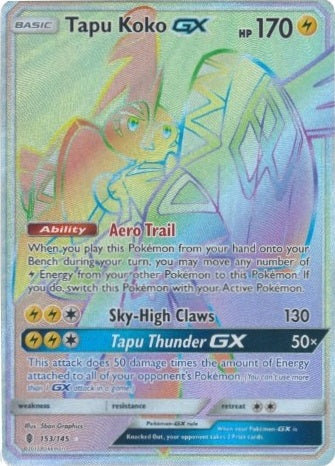 Tapu Koko GX - 153/145 - Hyper Rare available at 401 Games Canada