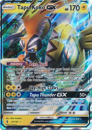 Tapu Koko GX - 47/145 - Ultra Rare available at 401 Games Canada