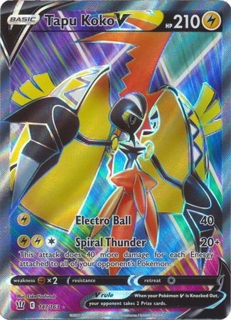 Tapu Koko V - 147/163 - Full Art Ultra Rare available at 401 Games Canada