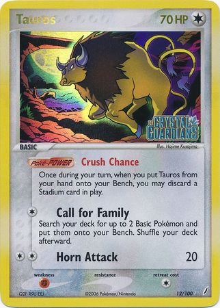 Tauros - 12/100 - Holo Rare - Reverse Holo available at 401 Games Canada