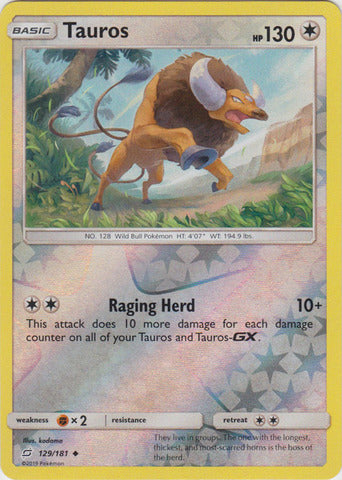 Tauros - 129/181 - Uncommon - Reverse Holo available at 401 Games Canada