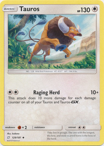 Tauros - 129/181 - Uncommon available at 401 Games Canada