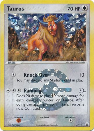 Tauros - 16/112 - Holo Rare - Reverse Holo available at 401 Games Canada