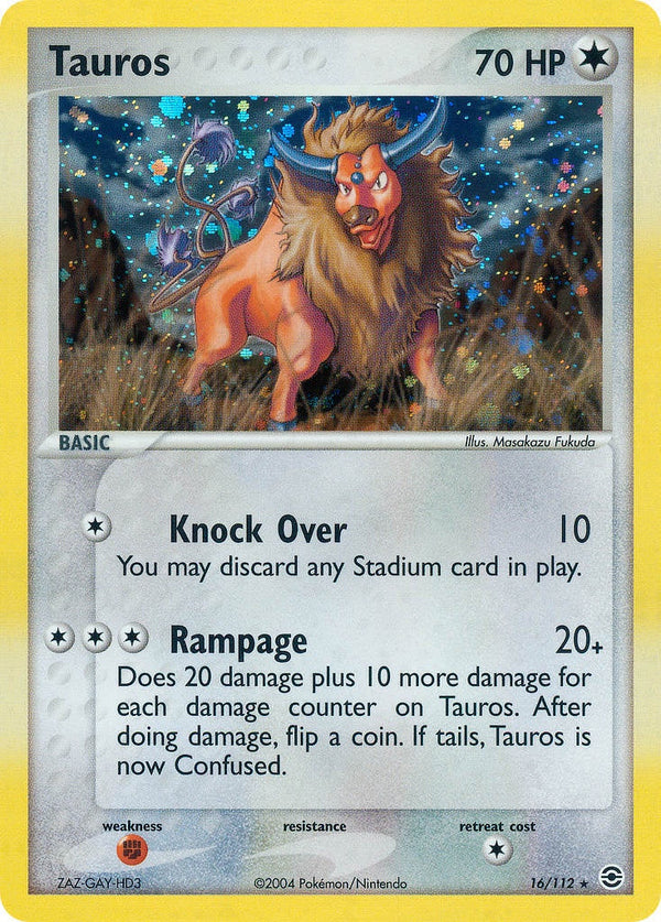 Tauros - 16/112 - Holo Rare available at 401 Games Canada