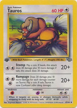 Tauros - 47/64 - Uncommon - 1st Edition available at 401 Games Canada